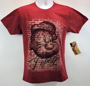 *B3) DAMAGED Rare Popeye the Sailor Man King Features Salesman Sample T-Shirt